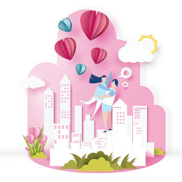 情人节520情侣拥抱求婚