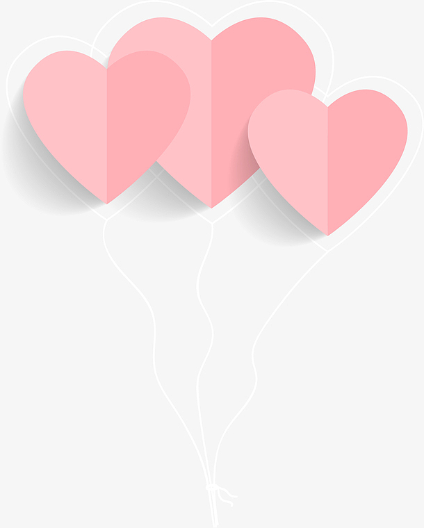 情人节粉色爱心气球