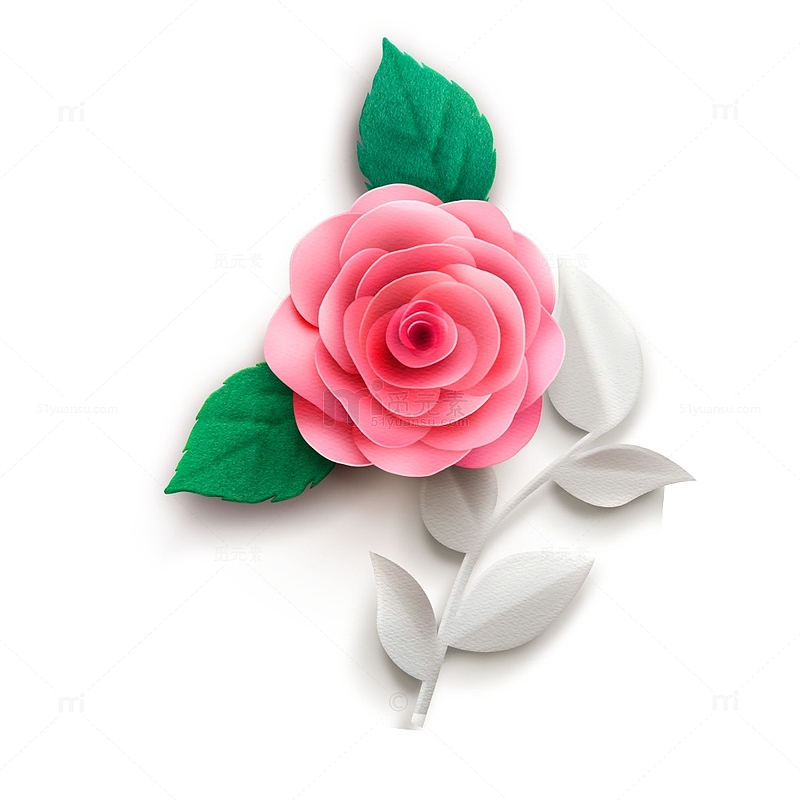 韩式美容美妆立体玫瑰花花卉素材