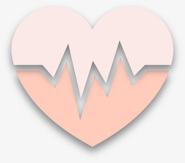 粉色情人节心动爱心