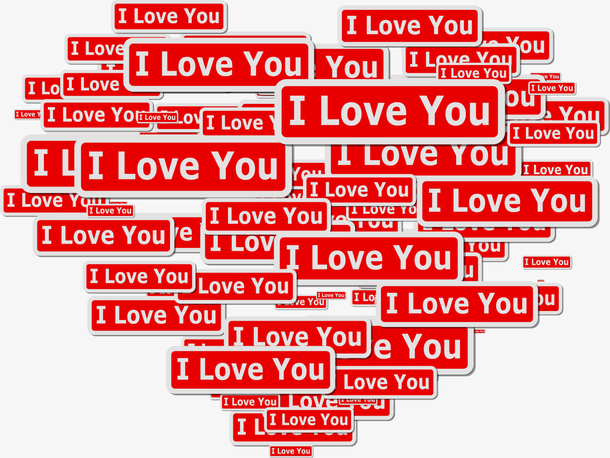 情人节红色我爱你爱心