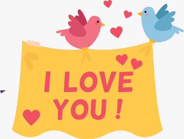 情人节恩爱的小鸟