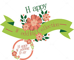 情人节唯美艺术花卉彩带边框素材