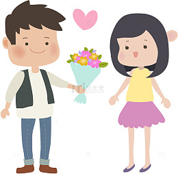 情人节送花的男朋友