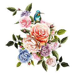 卡通手绘植物花卉