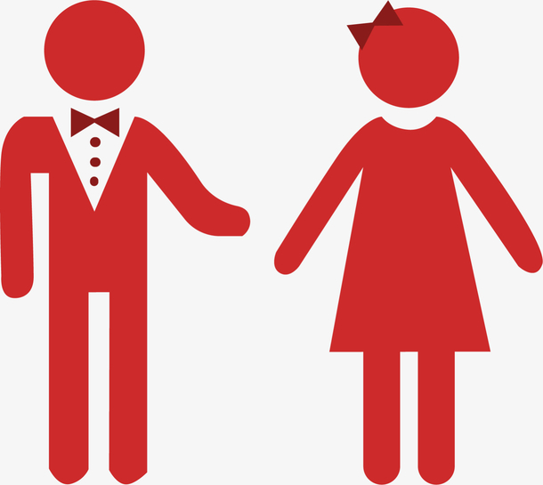 情人节卡通火柴人情侣