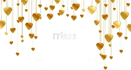 金色闪耀爱心挂饰