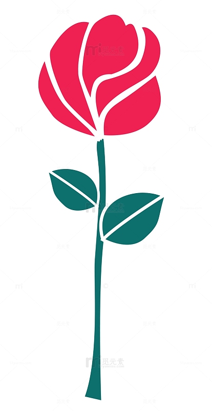 花简笔卡通素材-花简笔卡通图片元素-觅元素