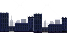 熄灯一小时城市背景插画