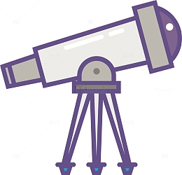 精密望远镜矢量卡通科学航天宇宙