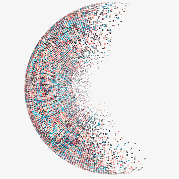 彩色粒子球体插画
