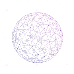 紫色渐变矢量曲线线条球体素材