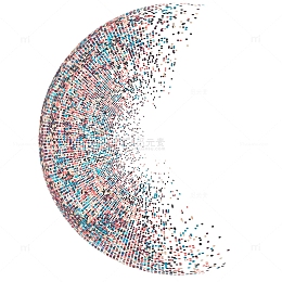彩色粒子球体插画