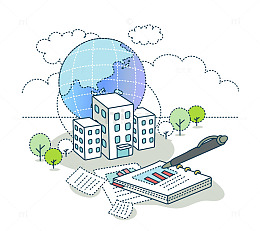 卡通全球经济数据免抠图