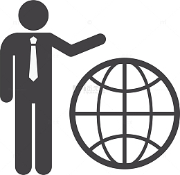 网格地球商务小人