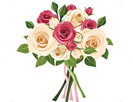 一束玫瑰花免抠下载