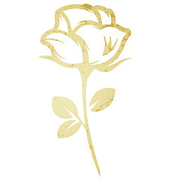 手绘金色玫瑰花设计