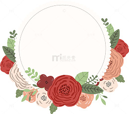 玫瑰花标题框
