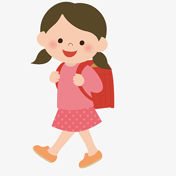 手绘卡通简约儿童画册插画小女孩