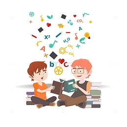 看书的初中学生人物