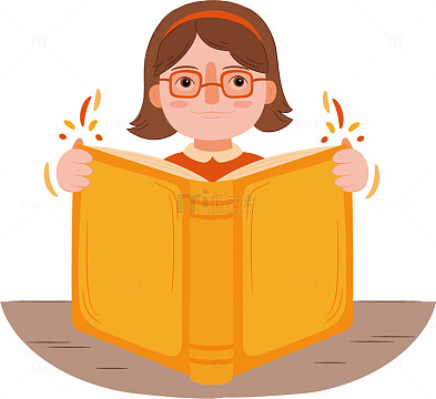 翻书卡通素材-翻书卡通图片元素-觅元素