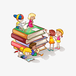 创意公益捐书手绘插画素材