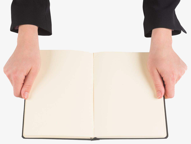 双手拿书特写图案