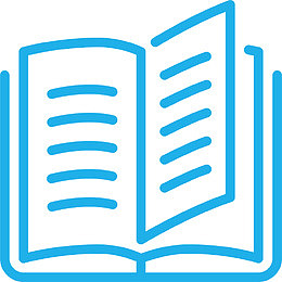 手绘蓝色线条书本图标