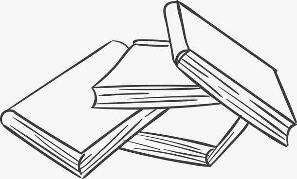 重叠的书籍png手绘书籍素材png雪松系列工笔画png手绘发光的书籍png一