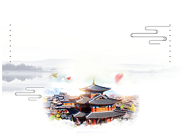 中国风古建筑封面装饰