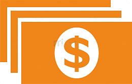 纸币购物图标设计