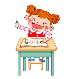 上课写作业的女孩