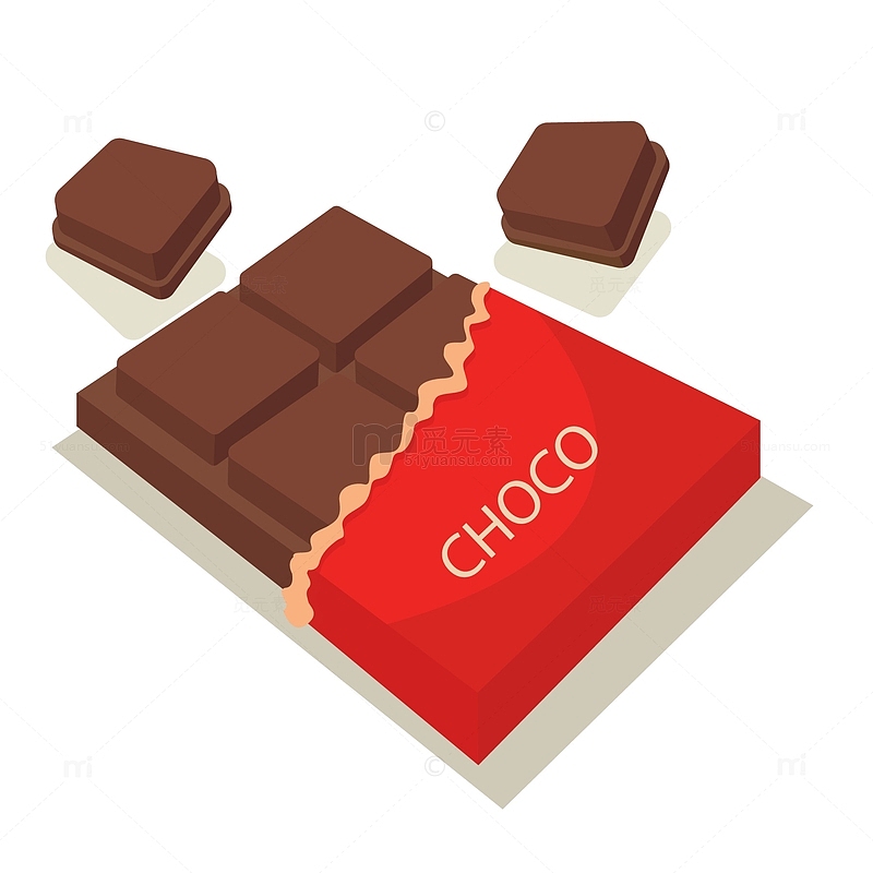 巧克力食物设计矢量图