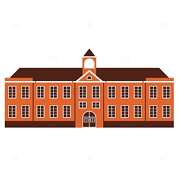 卡通学校的建筑物设计