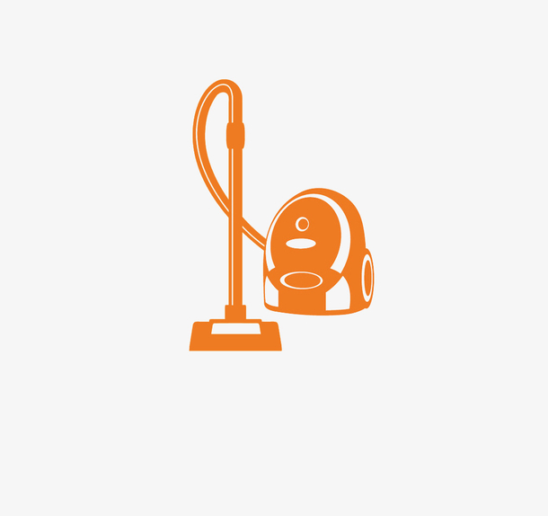 橙色吸尘器图标
