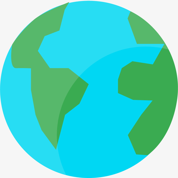 圆形地球卡通风格