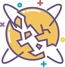 创意人造卫星矢量卡通科学航天宇