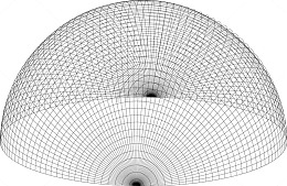 几何图形半球形矢量创意抽象线条