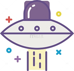 宇宙飞船矢量卡通科学航天宇宙元