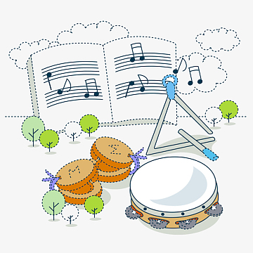 学校里的乐器铃鼓png下载