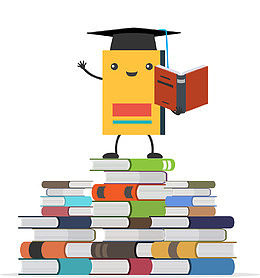 学习教育书籍插画
