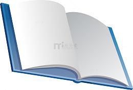 打开的书籍矢量图