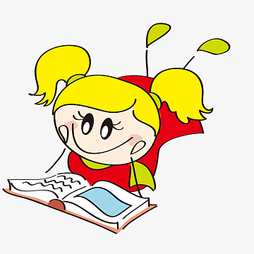 卡通手绘看书的人物设计