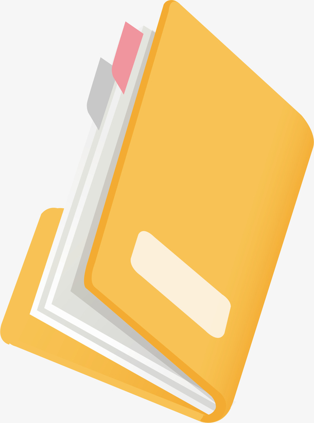 矢量图黄色外皮的书