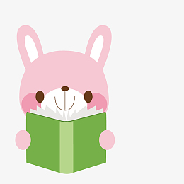 读书的小兔子aipngpng卡通看书的小兔子设计pngpng看书的小动物pngpng