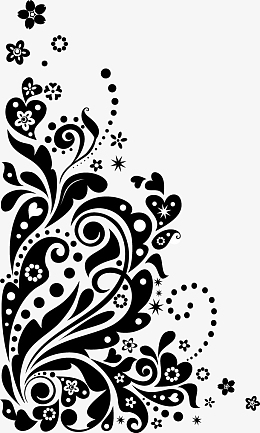 欧式复古花边黑白装饰