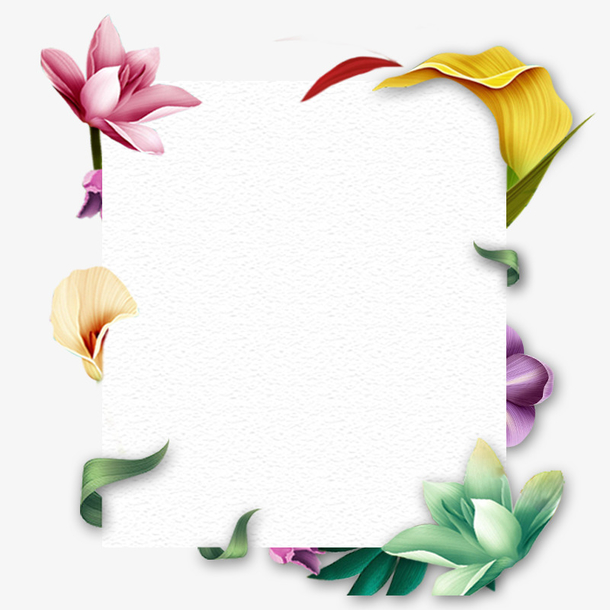 春季花边边框素材免费下载_觅元素