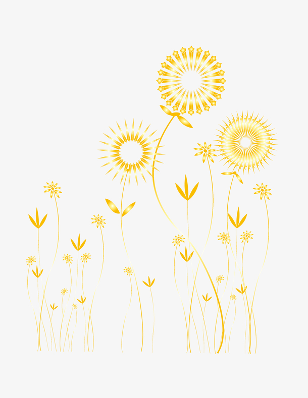 矢量花纹浦公英