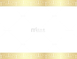 中国风金色花边框架