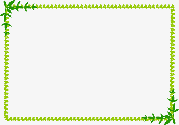 绿色花边